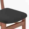 Lunar Solid Wood and Carrara White 6 Seater with 6 Lunar Dining Chair (Finish: Honey, Colour: Urban Grey Premium Chenille)