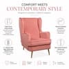 Charm Velvet Accent Chair in Blush Pink