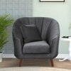 Nilo Velvet 2 Seater Sofa Dark in Grey Colour