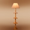 Devansh Shelf Wooden Floor Lamp