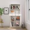 Hexa Engineered Wood Bookshelf Multipurpose Storage Rack in Frosty White Colour