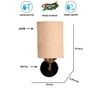 Devansh Metal Electric Wall Light in Black Colour with Beige Shade Count of 1 Light