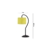 Yellow Jute Curvy table lamp with Iron Base (SP21)