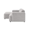 Sophisticated Wood Right Aligned 2-Seater With Upholstery Non Storage Sofa In Grey Colour