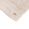 Ombre Moss Knit Pale Whisper Beige  And Ivory Cushion Cover 18X18 Inches