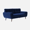 Faro Velvet 3 Seater Sofa in Navy Blue Colour