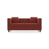 Windsor 2 Seater Fabric Sofa (Colour: Dark Coral)