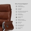 Ettorez Majestic Ultra Premium Leatherette Office Chair In Tan Colour