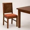 Globally Indian Celeste Solid Sheesham Wood 6 Seater Dining Table Set 6 Chairs Terracotta Orange