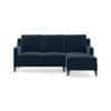 Abbey Sectional Sofa (Colour : Sea Port Blue Velvet, Cushion : Hard, Seater : Right Aligned 2 Seater + Right Aligned Chaise)