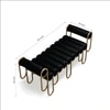 The Ritz Rail Metal Bench in Black Finish