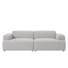 Comforthaven Wood 2 Seater With Upholstery Non Storage Sofa In Grey Colour