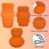Vibrant Tangerine Ribbed Bubble Vases