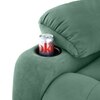 Helios One Seater Fabric Motorized Recliner with Cup Holder in Green Colour