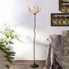 Tatum Beige Bamboo Shade With Iron Floor Lamp