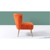 Crimson Fabric Accent Chair in Orange Colour