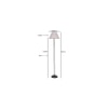 Marike Grey Fabric Floor Lamp with Black Iron Base
