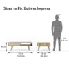 Ivara Rectangular Solid Wood Coffee Table In Natural Finish