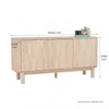 Scandinavian Ludlow Sideboard Natural Wood Finish