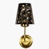 Devansh Metal Electric Wall Light in Gold Colour with Black Shade Count of 1 Light