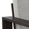 Parson 3 Seater Wooden Sofa In American Walnut Finish (Vapour Grey)
