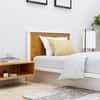 Hexa Engineered Wood Modern Single Bed With Headboard Without Storage In Frosty White And Giant Wood