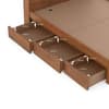 Koro Solid Wood Queen Size Drawer Storage Bed In Amber Walnut Finish