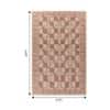 Jaipur Rugs Soft Geometric With Greek Key Border Wool 5x8 Feet Apricot And Sand Dhurrie Carpet