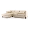 Lewis Sectional Sofa (Colour : Pearl, Cushion : Soft, Seater : Left Aligned 3 Seater + Left Aligned Chaise)