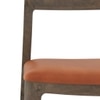 Atlas Solid Wood 4 Seater Dining Table With 4 Clarke Dining Chairs (Finish : Danish Walnut, Chair Colour : Tan Leatherette)