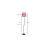 Donahue Pink Cotton Shade Floor Lamp