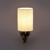 Devansh Metal Electric Wall Light in Antique Gold Colour with off-white Shade Count of 1 Light
