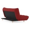 Palermo 3 Seater Click Clack Sofa cum Bed In Salsa Red Colour