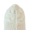 Archer Knit Cotton Pillow Cover  Natural 12X20  Inches