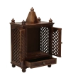 Lita Sheesham Wood  Prayer Unit In Provincial Teak Finish