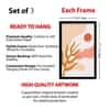 The Castle Decor Boho Abstract Botanical Wall Art Set of 3 Design 11 11x17 Inch
