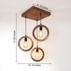 Halo Brown Solid Wood Cluster Hanging Light