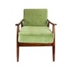 Armari Solid Wood Arm Chair in Green Color