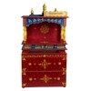 D'Dass Multi Color Mdf and Sheesham Wooden Temple With Cabinet For Pooja