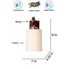 Devansh Solid Wood Electric Wall Light in Brown Colour with off-white Shade Count of 1 Light