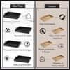 Coal MDF Serving Tip Handle Tray Gold