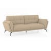 Vetra 3 Seater Leather Sofa In Pebble Colour