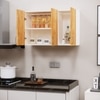 3 Doors Modular Wall Mounted Kitchen Cabinet With Adjustable Shelf In Highland Pine Finish