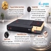 Sleep Spa Foldable 1 Seater Single Foam Fold Out Sofa Cum Bed in Dark Grey Colour