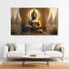 The Castle Decor Lord Buddha Meditation Wall Art Framed Painting 27x48 Inch (Style 7)