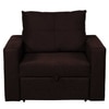 Bella One  Seater Pull Out Fabric Sofa Cum Bed Brown