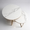 Minimalist Nesting Tables With Marble Top (Gold)