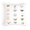 Dogs Embroidered Cotton Cushion Cover