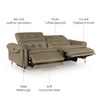 Splendor Three Seater Motorized Leather Recliner in Olive Green Colour