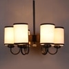 Devansh Dual Black Wallmounted Lamp With Cotton Off-White Shade